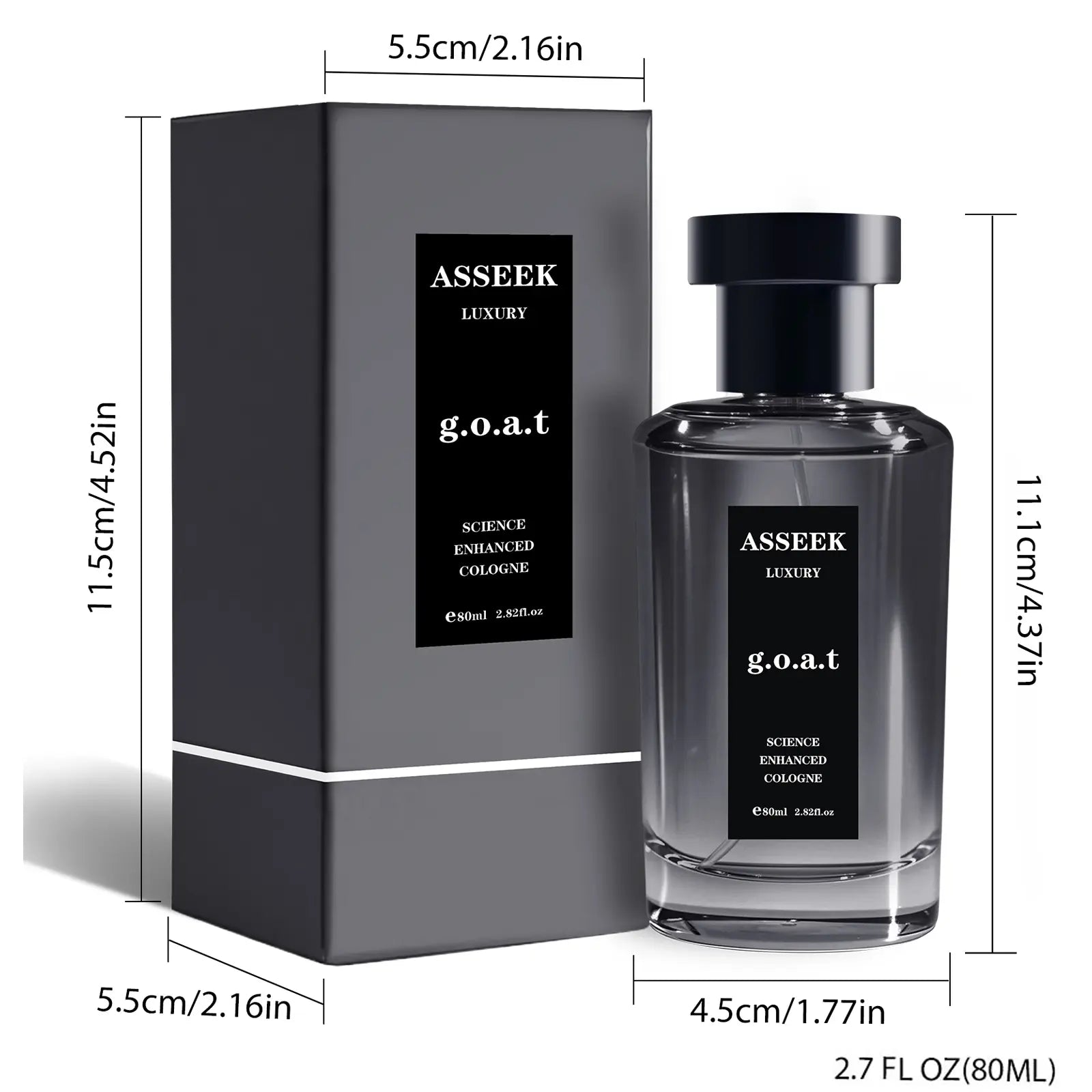 ASSEEK G.O.A.T Midnight Marine Man Men'S Perfume-Oceanaroma 80Ml Woody Amber Fragrance Eau Deparfum Long Lasting Cologne Gift -Edp Intense