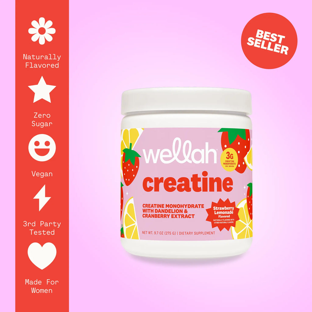 Wellah Nutrition Creatine Monohydrate - 50 Servings, 3G Creatine, Supports Energy, Muscle Recovery & Strength, Cognitive Health