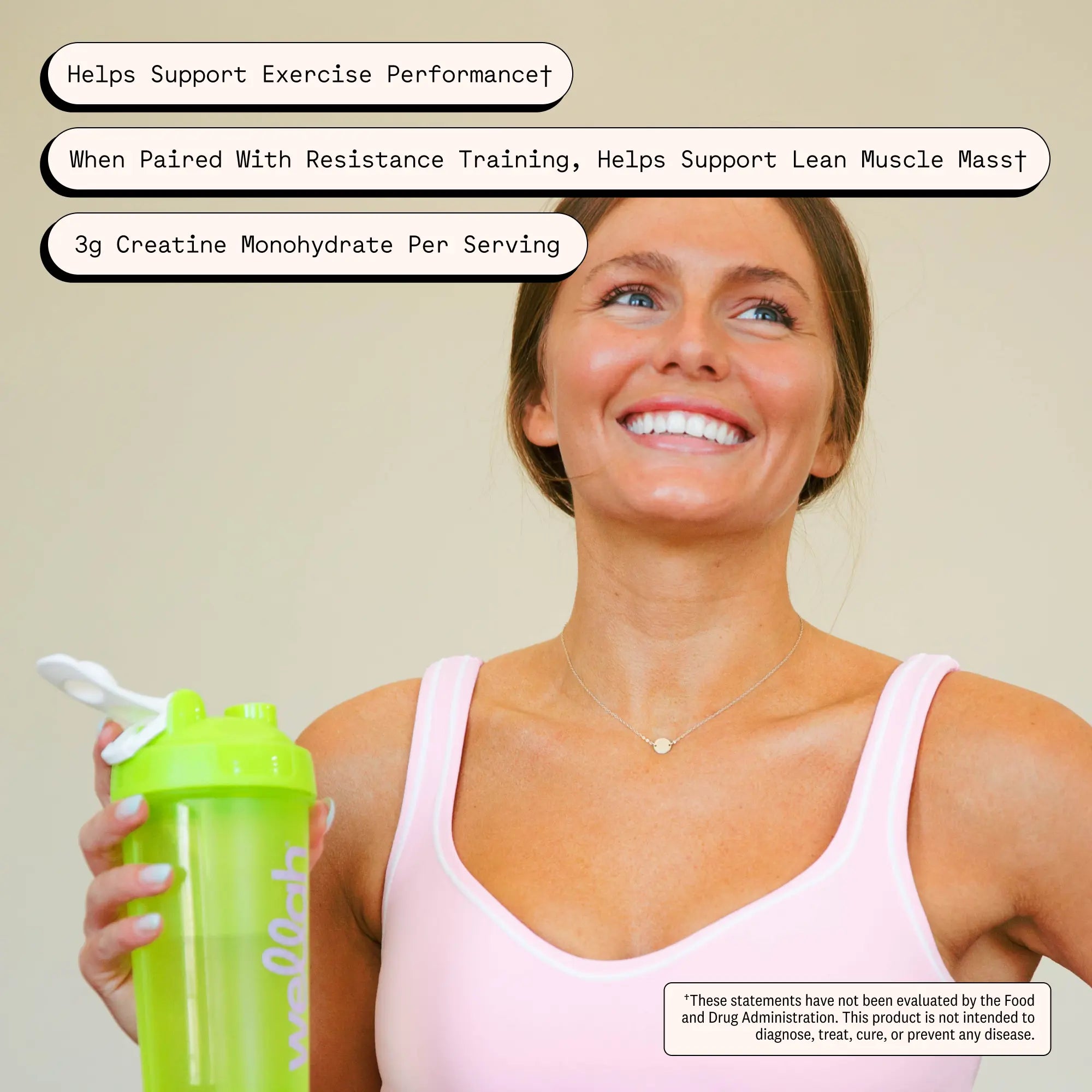 Wellah Nutrition Creatine Monohydrate - 50 Servings, 3G Creatine, Supports Energy, Muscle Recovery & Strength, Cognitive Health